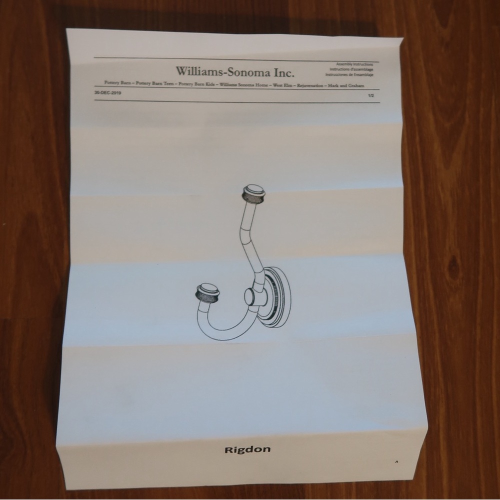 Two Brand New Rejuvenation Rigdon Double Hooks - Picture 3 of 6